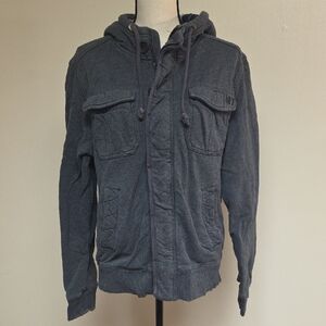 Aeropostale Men's Charcoal Hooded Jacket #177